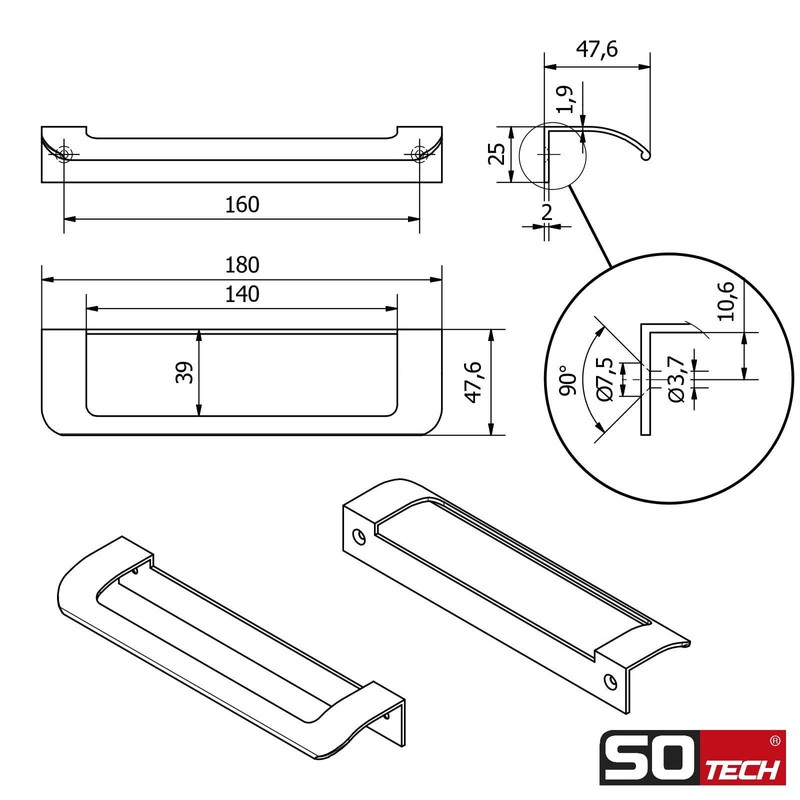 LYS Furniture Handle