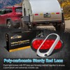 Partsam 2PCS 6" Oval Chrome Trailer Truck Red 10 LED