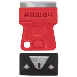 ALLWAY GSM5 Mini Glass Scraper with 5 Extra Steel Razor Blades