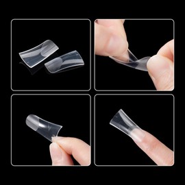 BNG 120PCS Nail Dual Forms For Gel Nails Extension, Professional Wide Nail Form Tips Full Cover Acrylic Nail Molds Quick Building, Reusable (Mold D)
