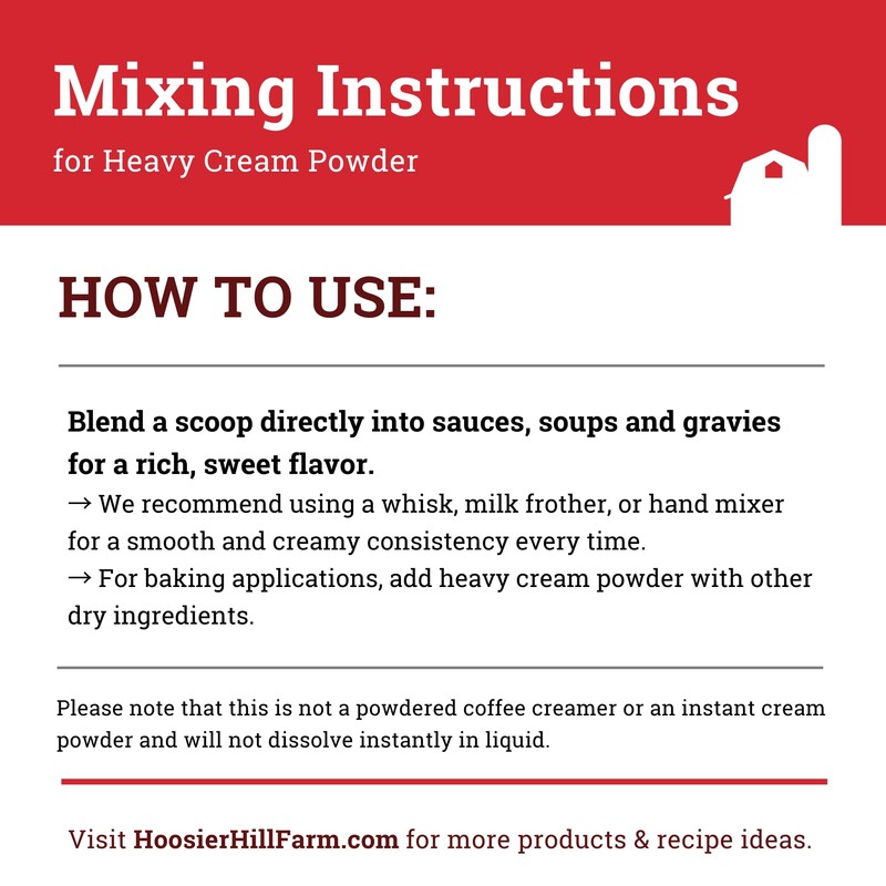 Hoosier Hill Farm Heavy Cream Powder, 2LB (Pack of 1)