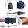 12V 40A Waterproof Automotive Relay Kit, 5-Pin SPDT with Wire