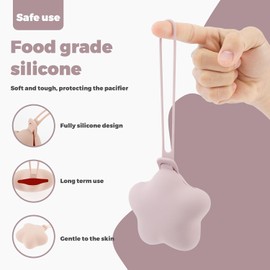 Paquete de 3 fundas de silicona para chupete, estuche de almacenamiento portátil para chupete, bolsa para chupete recién nacido, funda protectora para chupete de silicona, funda protectora para bolsa