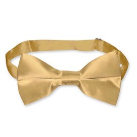 Biagio 100% SILK BOWTIE Solid GOLD Color Men's Bow Tie for Tuxedo or Suit