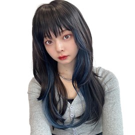 AQUADOLL Wg354JBKF1-ZX Wig, Long Layer, Face Framing, High Tone, Full Wig, One Size Fits Most