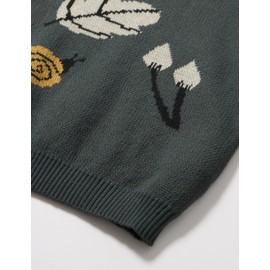 Müsli by Green Cotton Baby Boys' Forest Knit Pullover Sweater, Balance Green