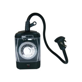 POWER ZONE TNO24111 Two Outlet 24 Hour Outdoor Reverse Ground Pin Placement Timer