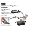 Lupa Con Led Pinza Base Para Cautín Reparacion Electrónicos