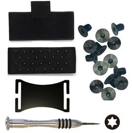 Wallet Replacement Screw Kit – Elastic Cash Strap Replacement for Wallet (Upgraded Full Set - Black)