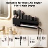 Hair Tool Organizer Wall Mount, Metal Curling Iron Accessories Rack
