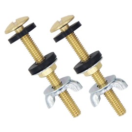 SHINEOFI 2pcs Toilet Tank Bolts Durable Toilet Seat Fittings for Secure Bathroom Installation Design with Washers to Prevent Leaks and Ensure Stability