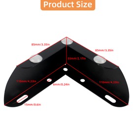 TamBee Furniture Cabinet Legs 2 Inch L Shape Metal Cabinet Cupboard Table Legs Furniture Feet Black for Coffee Table Cabinet TV Cabinet Legs, Pack of 4 (2in, Black)