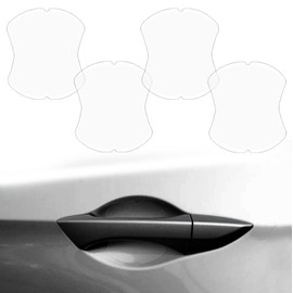Logctee 4 Pack Clear Universal Car Door Handle Scratch Protectors, TPH Material, 3.7 x 3.3 inches