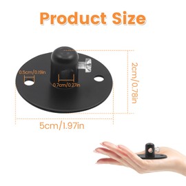 NWpangu Pendant Light Cable Holds Hanging Hardware, Vintage Wall Ceiling Mount Kits for Hanging Lamp, Plant Grow Lights Outdoor, 4pcs (Black)