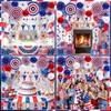 4th of July Patriotic Decorations Set Red White Blue Paper