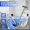 Upgraded Toilet Plunger with Holder, Wall Mounted Toilet Bowl Plunger