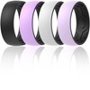 ThunderFit Anillos de boda de silicona para hombres y mujeres,