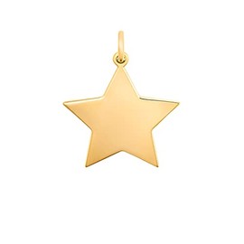 s.Oliver 2032932 Women's Pendant 925 Sterling Silver 2.6 cm Gold Star Comes in Jewellery Gift Box, Sterling Silver, No Gemstone