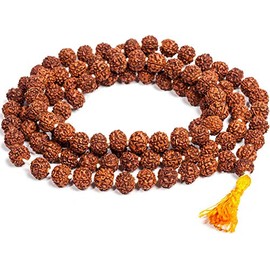 Artcollectibles India Energised 5 Mukhi Faced Rudraksh Mala, Rudraksha 6mm 108 Beads, Certified, Energised, Spiritual Yoga
