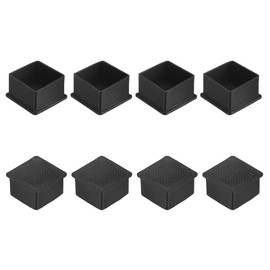 M METERXITY 8-Pack Square Furniture Leg Caps, 1.77" (45mm) PVC Leg Caps for Chairs/Table/Bed, Furniture Hardwood Floor Protectors Feet Covers Cups