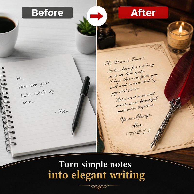 Feather Dip Pen Set for Calligraphy – Vintage Writing Kit