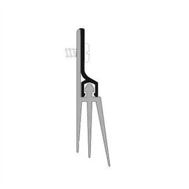 Pemko 57DV42 Triple Fin Bottom Door Sweep Dark Bronze Finish 42" Long