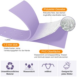 X XBEN Waterproof Recall Lead for Dogs, 3 m, 5 m, 10 m, 15 m, 20 m, 30 m, Rubberised Recall Lead with Lockable Carabiner, Dog Lead for Small, Medium, Large Dogs, Robust Training Lead, Light Purple