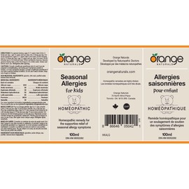 Orange Naturals Seasonal Allergies for Kids Homeopathic Remedy, 100ml