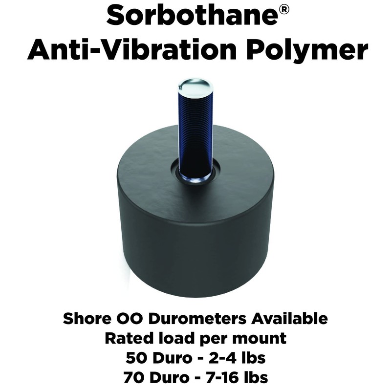 Isolate It!: Sorbothane Male Vibration Stud Bumper Mount - #8-32