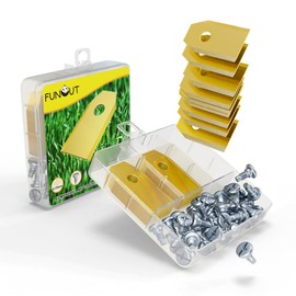 High-Quality Replacement Blades for Robotic Lawnmower – Pack of 36 Titanium Lawnmower Blades with Screws – for Husqvarn Automower/Yardforce/Gardena Robotic Lawnmower (3 g - 0.75 mm) – Automower