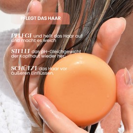 Senso Naturale Cowash 3-in-1 Restorative Solid Conditioner Mask, Natürliche Behandlung für Strapaziertes und Geschädigtes Haar mit Astaxanthin und Arganöl, 100% Natürlich, Vegan und Kieselsäurefrei