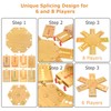 Marble Board Game,Wooden Board Game for 6-8 Players,Portable Design Marble
