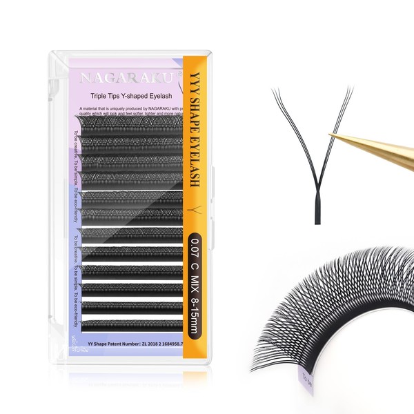 NAGARAKU YYY Eyelash Extension 3 Tips Triple YY Lashes Extensions