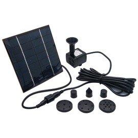 MASO 7V 1.4W 180L/H Solar Panel Powered Water Feature Pump Garden Pool Pond Aquarium Fountain Brushless for Bird Bath Pond Pull Garden - Power Pump：JT-180（CE/ROHS/IP68） DC7V，140MA