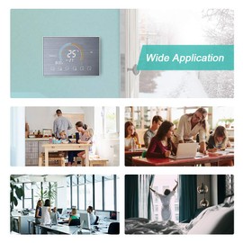 Kavolet Wi-Fi Smart Programmable Thermostat for Water/Gas Boiler with UV Index/Humidity Display/Lock Function, Voice App Control, Compatible with Echo Google Home