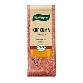 BioWagner - Organic Turmeric Ground | Intense Yellow Colour for Curries and Asian Dishes | Natural Organic Ingredients | Recyclable Packaging | 40 g
