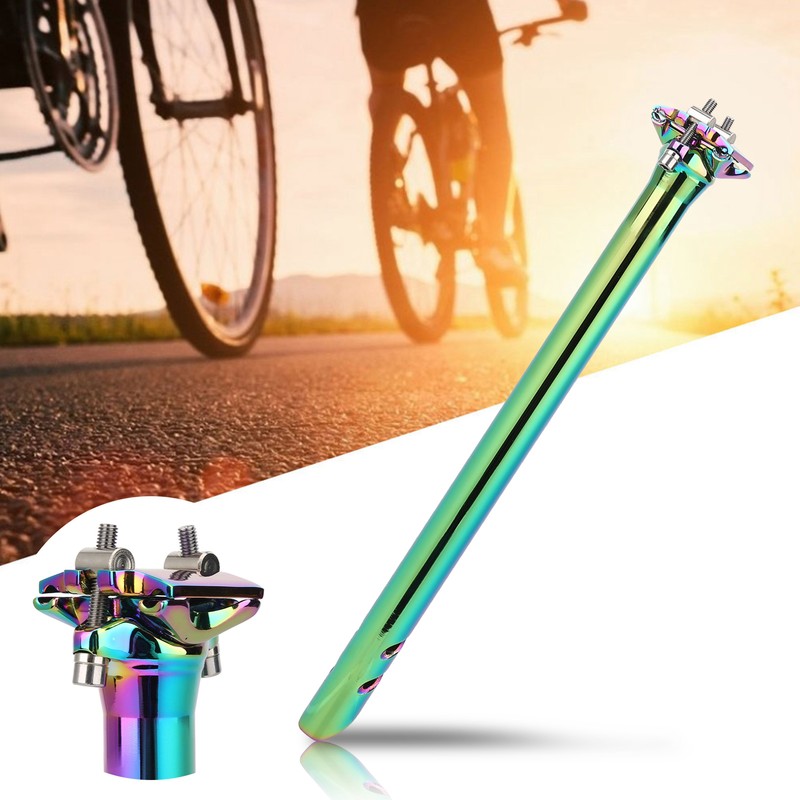 400MM CNC Aluminum Alloy Bicycle Seatpost Adjustable Mountain Bike Saddle