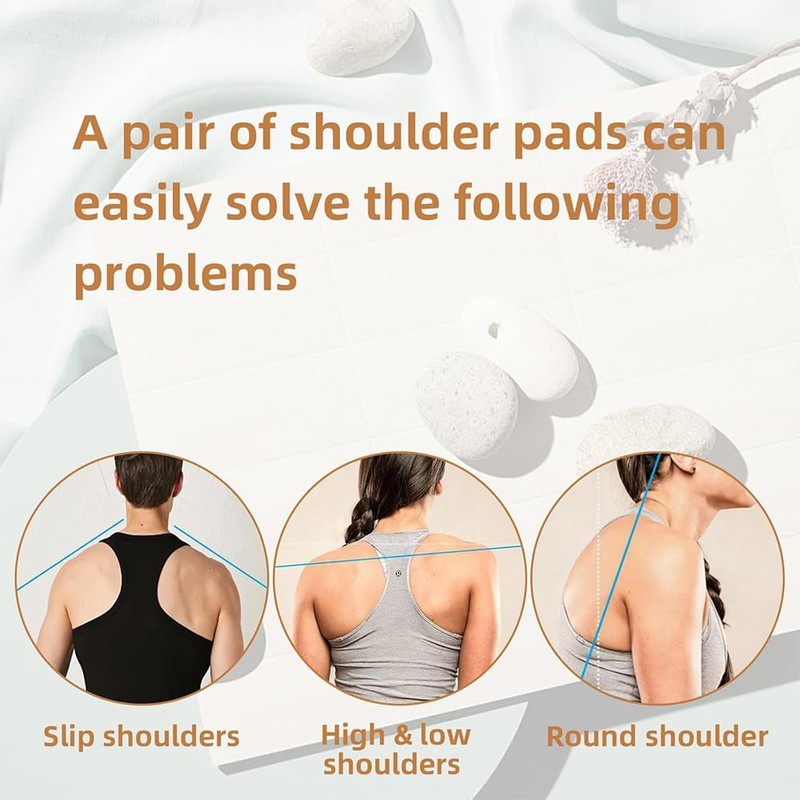 3 Pairs Shoulder Pads, 1.5cm Thickness Set-in Foam Pad,Clothing Sewing