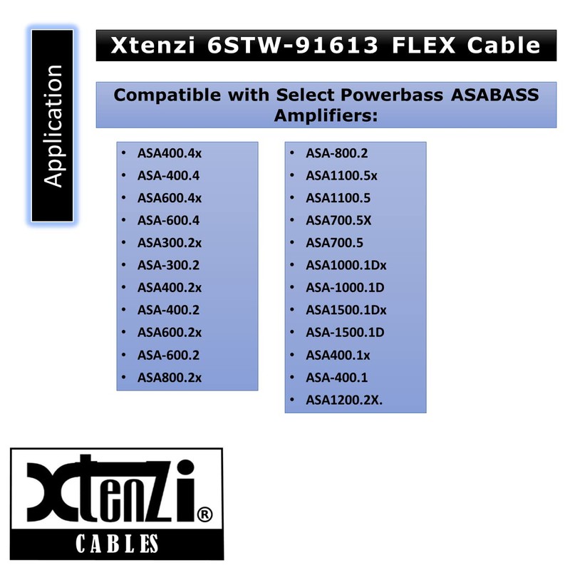 Xtenzi 6Pin Flex Cable XTFC Wire Accessory XT91613 for Amp