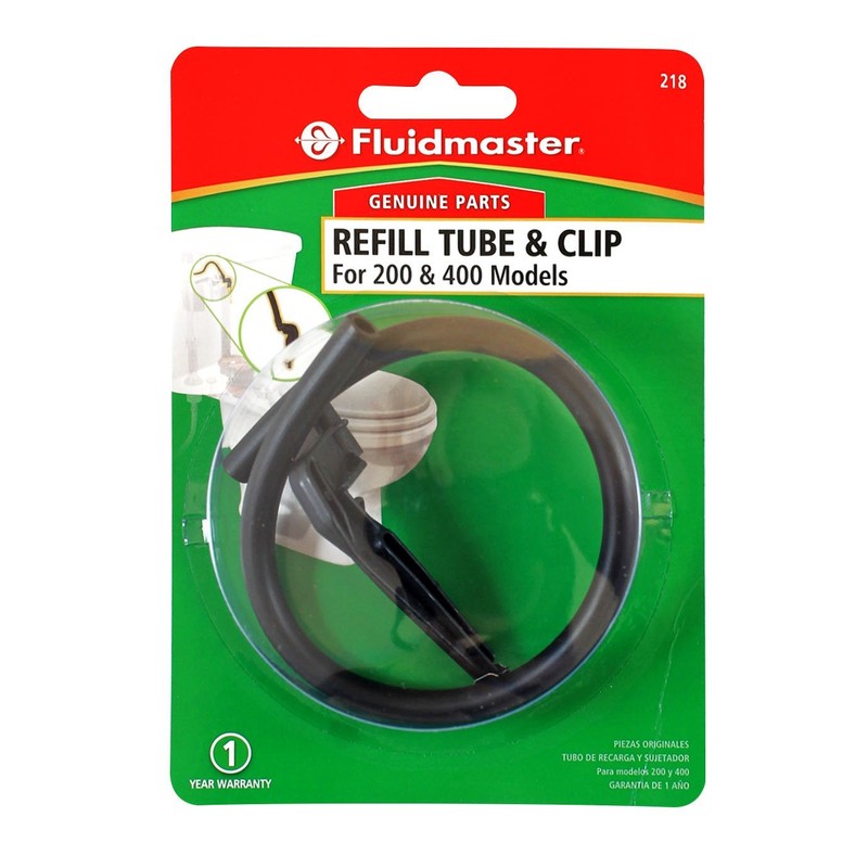 Fluidmaster 218 Toilet Refill Tube and Clip Replacement, For 100,200,200A,