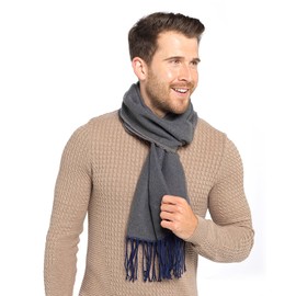 Undercover Mens Tom Franks Reversible Scarf GL1018 Grey