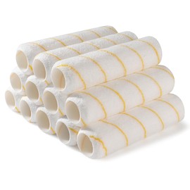 Mister Rui Paint Rollers, 12 Pack, 9 Inch Paint Roller Covers, Microfiber Paint Rollers, Covers for Paint Roller 9mm Nap, Paint Rollers for Painting Walls