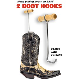 SOUTHWESTERN Boot Hooks Boot Pullers Wood Handles (14")