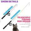 Whefory Retractable Cat Teaser Wand Toy, Cat Toys for Indoor