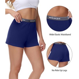 wirarpa Women's Cotton Sleep Shorts Comfywear Lounge Pajama Shorts 3 Pack,Size S