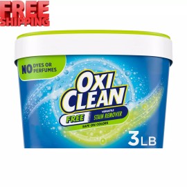 OxiClean Free Versatile Stain Remover Powder, No Dyes or Perfumes, 3 lb