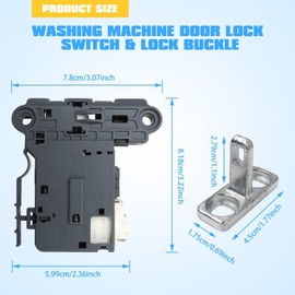 HaeKap AP6329665 Clothes Washer Door Lock Switch with 5304505088 Washer Door Latch, Compatible with Frigidaire Electrolux Washing Machine Door Lock Switch&Strike