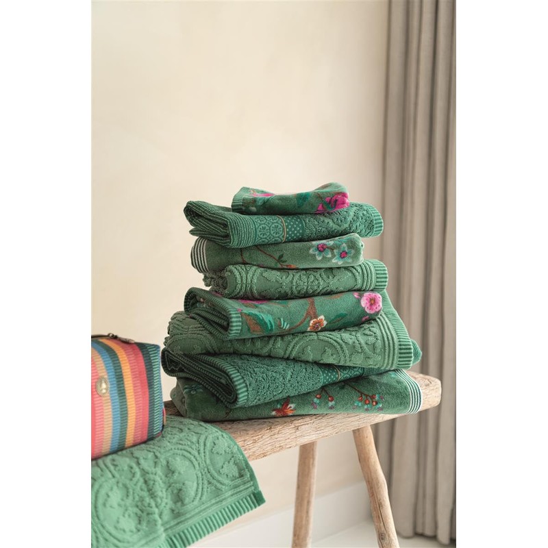 Pip Studio Les Fleurs Hand Towel Green 55 x 100