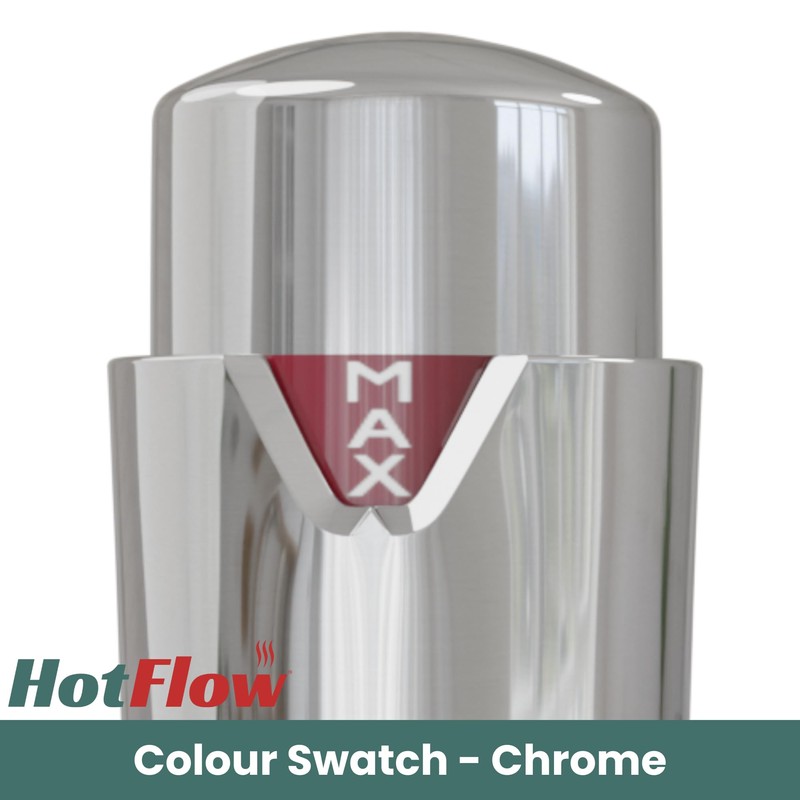 Hot Flow Chrome Estuary Angled TRV Thermostatic Radiator Valve (Pair)