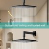 AULEEND Square Shower head, High Flow Stainless Steel Square Rainfall